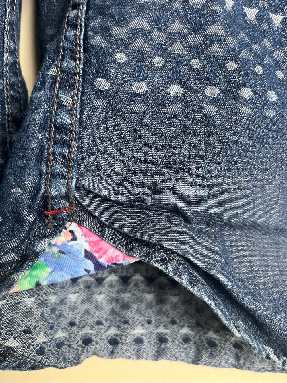 Robert Graham Navy Indigo Dotted-Stripe Button-Up Shirt - Picture 5 of 10